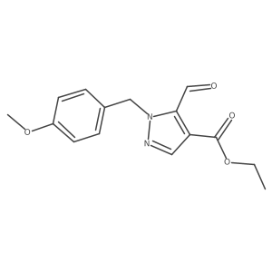 ethyl 5-formyl-1-(4-methoxybenzyl)-1H-pyrazole-4-carboxylate Structure