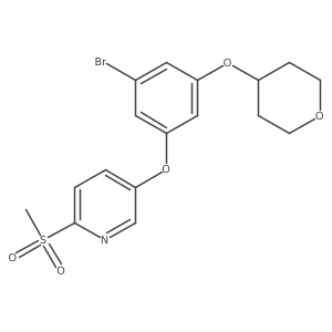 5-[3-Bromo-5-[(tetrahydro-2H-pyran-4-yl)oxy]phenoxy]-2-(methylsulfonyl)pyridine Structure