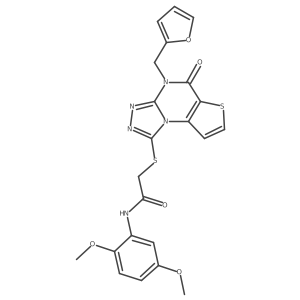 N-(2,5-dimethoxyphenyl)-2-((4-(furan-2-ylmethyl)-5-oxo-4,5-dihydrothieno[2,3-e][1,2,4]triazolo[4,3-a]pyrimidin-1-yl)thio)acetamide Structure