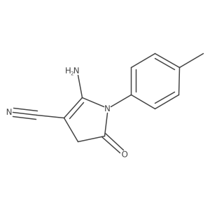 5-amino-1-(4-methylphenyl)-2-oxo-3H-pyrrole-4-carbonitrile结构式
