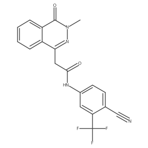 N-[4-cyano-3-(trifluoromethyl)phenyl]-2-(3-methyl-4-oxo-phthalazin-1-yl)acetamide Structure