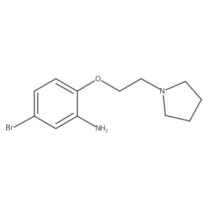 5-Bromo-2-[2-(pyrrolidin-1-yl)ethoxy]aniline Structure