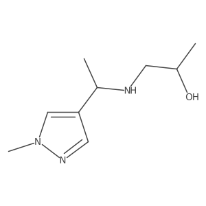 1-{[1-(1-methyl-1H-pyrazol-4-yl)ethyl]amino}propan-2-ol结构式