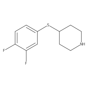 4-(3,4-Difluorophenyl)sulfanylpiperidine结构式