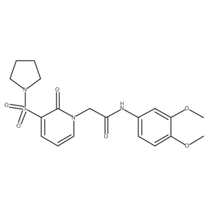 N-(3,4-dimethoxyphenyl)-2-(2-oxo-3-(pyrrolidin-1-ylsulfonyl)pyridin-1(2H)-yl)acetamide结构式