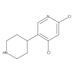 2,4-Dichloro-5-(piperidin-4-yl)pyridine结构式