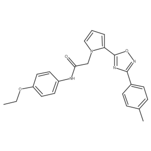 N-(4-ethoxyphenyl)-2-{2-[3-(4-methylphenyl)-1,2,4-oxadiazol-5-yl]-1H-pyrrol-1-yl}acetamide结构式