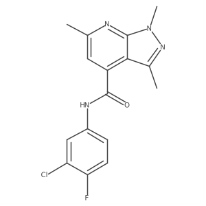 N-(3-chloro-4-fluorophenyl)-1,3,6-trimethyl-1H-pyrazolo[3,4-b]pyridine-4-carboxamide Structure
