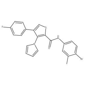 N-(4-bromo-3-methylphenyl)-4-(4-fluorophenyl)-3-(1H-pyrrol-1-yl)thiophene-2-carboxamide Structure