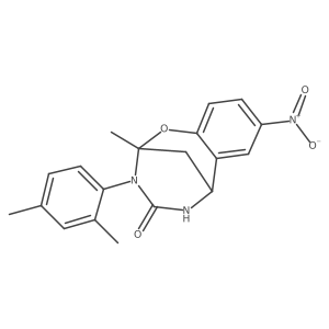 3-(2,4-dimethylphenyl)-2-methyl-8-nitro-2,3,5,6-tetrahydro-4H-2,6-methano-1,3,5-benzoxadiazocin-4-one Structure