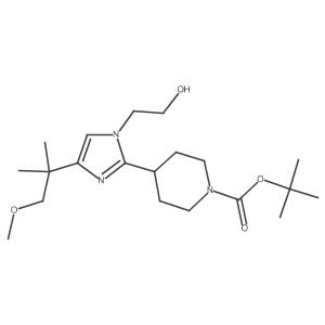 tert-butyl 4-(1-(2-hydroxyethyl)-4-(1-methoxy-2-methylpropan-2-yl)-1H-imidazol-2-yl)piperidine-1-carboxylate Structure