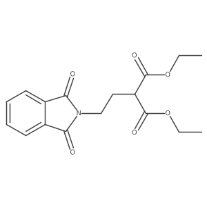 1,3-diethyl 2-[2-(1,3-dioxo-2,3-dihydro-1H-isoindol-2-yl)ethyl]propanedioate结构式