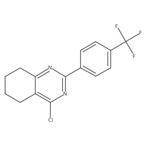 4-Chloro-2-(4-(trifluoromethyl)phenyl)-5,6,7,8-tetrahydroquinazoline结构式