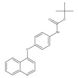 tert-butyl N-[4-(quinolin-4-yloxy)phenyl]carbamate结构式