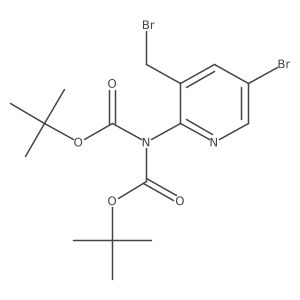 Bis(1,1-dimethylethyl) [5-bromo-3-(bromomethyl)-2-pyridinyl]imidodicarbonate结构式