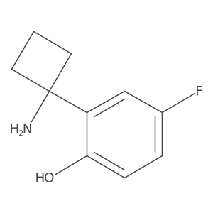 2-(1-Aminocyclobutyl)-4-fluorophenol结构式