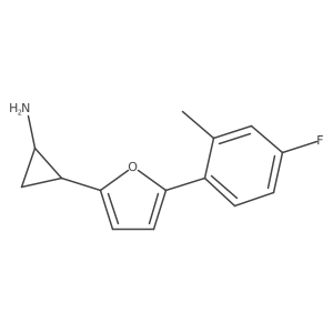 2-(5-(4-Fluoro-2-methylphenyl)furan-2-yl)cyclopropanamine Structure