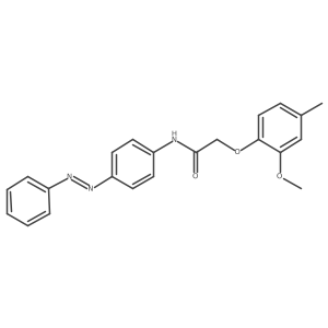 Acetamide, 2-(2-methoxy-4-methylphenoxy)-N-[4-(2-phenyldiazenyl)phenyl]-结构式