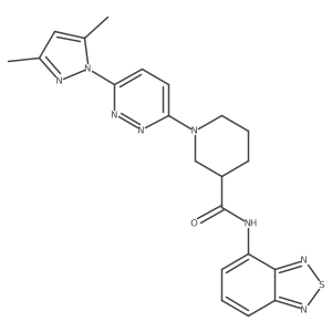 N-(benzo[c][1,2,5]thiadiazol-4-yl)-1-(6-(3,5-dimethyl-1H-pyrazol-1-yl)pyridazin-3-yl)piperidine-3-carboxamide Structure