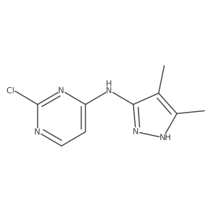 2-chloro-N-(3,4-dimethyl-1H-pyrazol-5-yl)-4-pyrimidinamine结构式