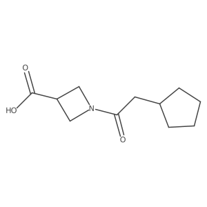 1-(2-Cyclopentylacetyl)azetidine-3-carboxylic acid结构式