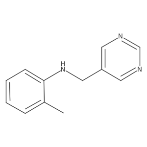 2-methyl-N-(pyrimidin-5-ylmethyl)aniline结构式