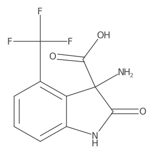 (3S)-3-amino-2-oxo-4-(trifluoromethyl)-1H-indole-3-carboxylic acid结构式