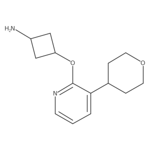 3-(3-(tetrahydro-2H-pyran-4-yl)pyridin-2-yloxy)cyclobutanamine结构式