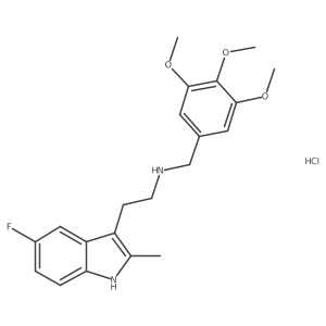 2-(5-fluoro-2-methyl-1H-indol-3-yl)-N-(3,4,5-trimethoxybenzyl)ethanamine hydrochloride结构式