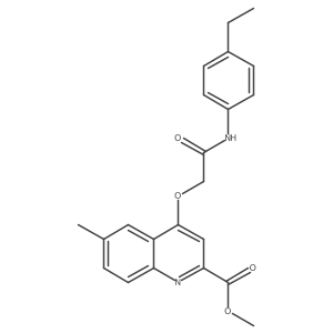 Methyl 4-(2-((4-ethylphenyl)amino)-2-oxoethoxy)-6-methylquinoline-2-carboxylate Structure
