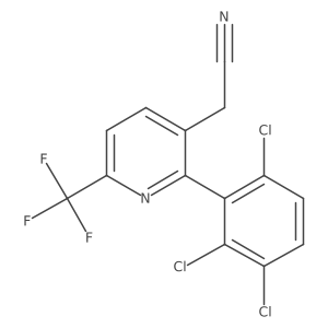 2-(2,3,6-Trichlorophenyl)-6-(trifluoromethyl)pyridine-3-acetonitrile结构式