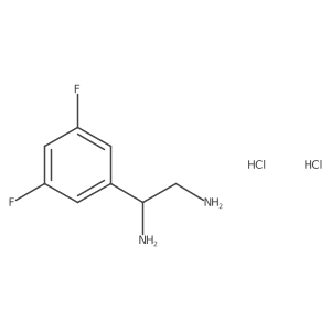 (1S)-1-(3,5-Difluorophenyl)ethane-1,2-diamine 2hcl结构式