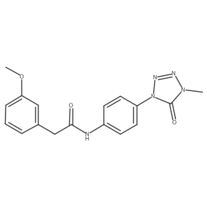 2-(3-methoxyphenyl)-N-(4-(4-methyl-5-oxo-4,5-dihydro-1H-tetrazol-1-yl)phenyl)acetamide Structure