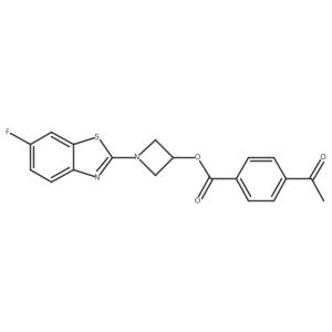 1-(6-Fluorobenzo[d]thiazol-2-yl)azetidin-3-yl 4-acetylbenzoate Structure