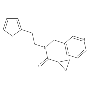 N-(pyridin-3-ylmethyl)-N-(2-(thiophen-2-yl)ethyl)cyclopropanecarboxamide Structure