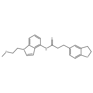 3-(2,3-dihydro-1-benzofuran-5-yl)-N-[1-(2-methoxyethyl)-1H-indol-4-yl]propanamide Structure
