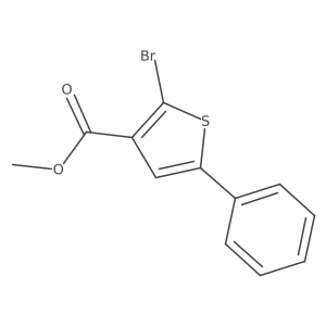 Methyl 2-bromo-5-phenylthiophene-3-carboxylate结构式
