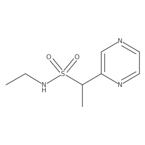 N-ethyl-1-(pyrazin-2-yl)ethanesulfonamide结构式