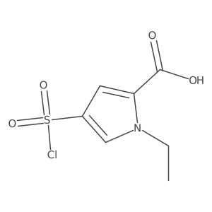 4-(chlorosulfonyl)-1-ethyl-1H-pyrrole-2-carboxylic acid结构式