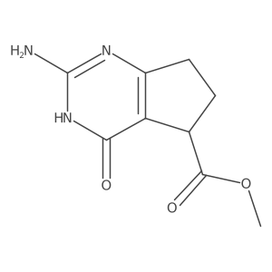 methyl 2-amino-4-hydroxy-6,7-dihydro-5H-cyclopenta[d]pyrimidine-5-carboxylate结构式