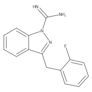 3-[(2-Fluorophenyl)methyl]-1H-indazole-1-carboximidamide Structure