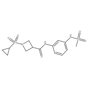 1-(cyclopropylsulfonyl)-N-(3-(methylsulfonamido)phenyl)azetidine-3-carboxamide Structure