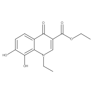 Ethyl 1-ethyl-7,8-dihydroxy-4-oxoquinoline-3-carboxylate结构式