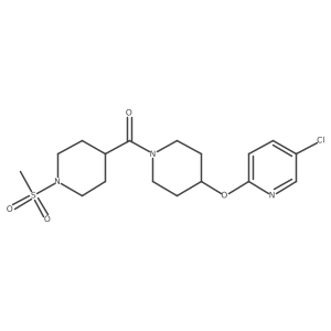 (4-((5-Chloropyridin-2-yl)oxy)piperidin-1-yl)(1-(methylsulfonyl)piperidin-4-yl)methanone Structure