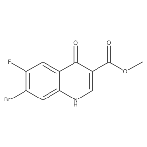 7-Bromo-6-fluoro-4-oxo-1,4-dihydroquinoline-3-carboxylic acid methyl ester Structure