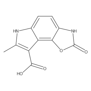 7-Methyl-2-oxo-3,6-dihydropyrrolo[2,3-g][1,3]benzoxazole-8-carboxylic acid结构式