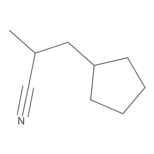 3-Cyclopentyl-2-methylpropanenitrile结构式