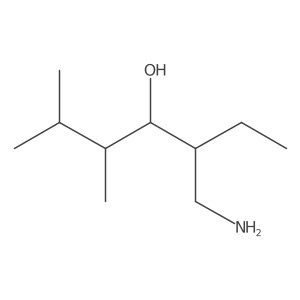 5-(Aminomethyl)-2,3-dimethylheptan-4-ol结构式