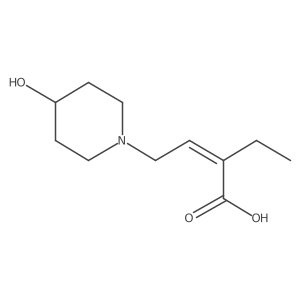 2-Ethyl-4-(4-hydroxypiperidin-1-yl)but-2-enoic acid结构式