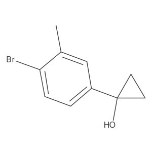 1-(4-Bromo-3-methylphenyl)cyclopropan-1-ol Structure
